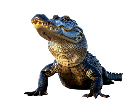 Swamp Sentinel – American Alligator in Natural Wetland Pose