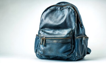 Naklejka premium Stock illustration featuring a school backpack in trendy pastel blue