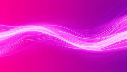 Abstract flowing light streaks on a vibrant pink and purple gradient background