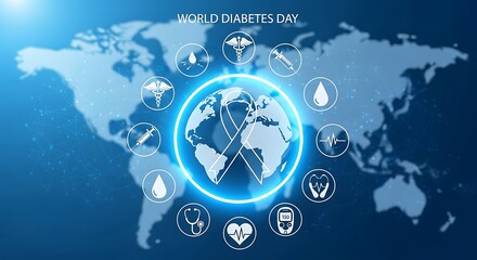 Obraz premium Raising diabetes awareness globally through educational resources and support initiatives