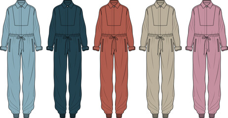 Collection of stylish and comfortable women's jumpsuits in various colors and designs, perfect for casual wear or a fashion statement