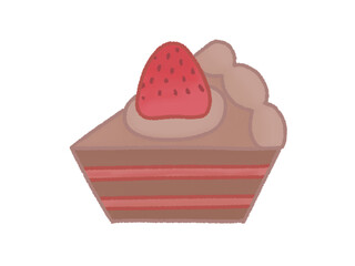 ショートケーキのイラスト　チョコレート