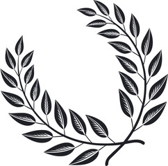 Elegant floral line art vector illustration featuring botanical design elements with leaves and blossoms, useful for invitations, logos, and decorative frames