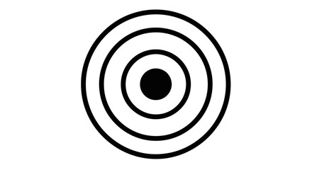 Concentric black circles, a target design, centered on a white background.