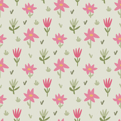 Spring flower seamless pattern. Flower background. Perfect for fabric, textile, wallpaper, decor, print or packaging of products.