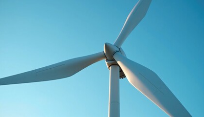 Professional stock photo giant wind turbine green energy, Generate Ai