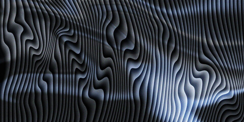 Monochrome abstract wavy lines with dramatic lighting background
