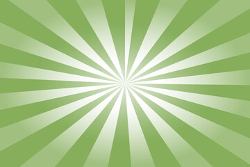 Green and White Radial Burst Background Design with Light Rays