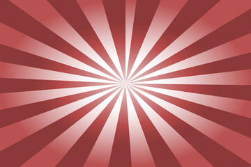 Red and white radial rays pattern retro burst abstract background