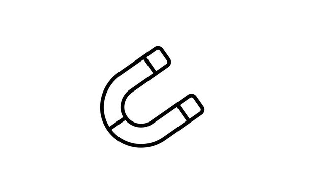 A customizable outline animated icon of bitcoin retention