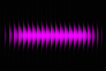 Magenta Wave Interference. Horizontal Abstract Pattern with Symmetrical Light Peaks. Modern futuristic texture suitable for tech design, wallpaper, cover, poster, banner, brochure, website, flyer