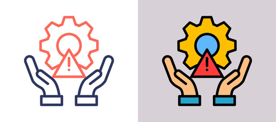 Crisis Management multistyle icon