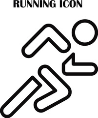 Running icon vector &mdash; minimalist fitness and sport symbol design for app, web, and infographic use