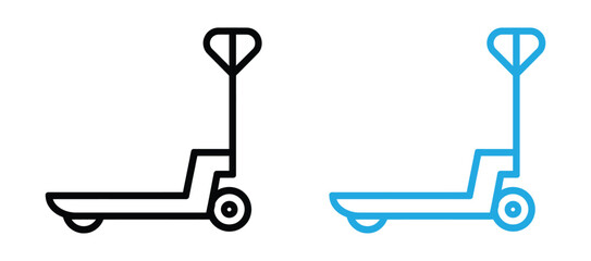 Hand pallet jack icon vector logo set collection for web app ui