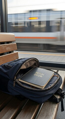 Planning for 2026 at the Train Station with Backpack and Planner