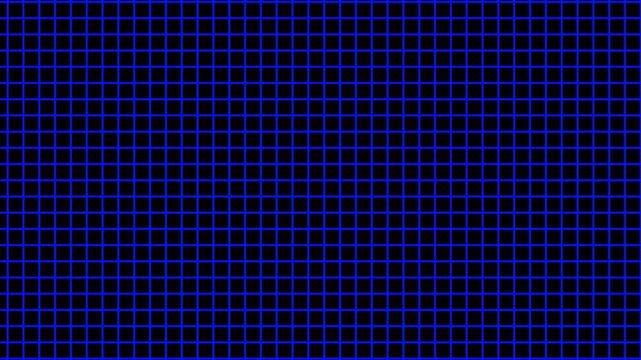 Animation of squares with grid background. Blur grid wall. Horizontal grids move background concept. Blue grid move to left.