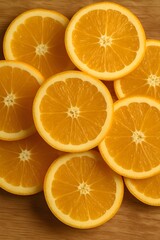 Fototapeta premium Fresh Orange Slices Close-Up
