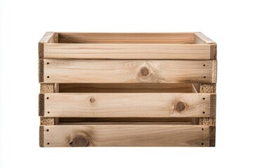 Empty wooden crate isolated ,photo