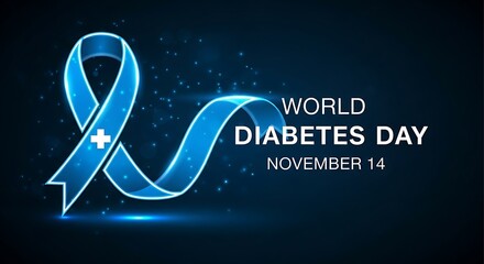 Support blue ribbon for World Diabetes Day on November 14th - raise awareness together