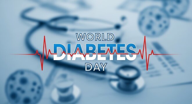 Raise awareness for World Diabetes Day with this professional medical background design