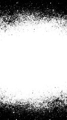 Vertical abstract, black and white spray painted design