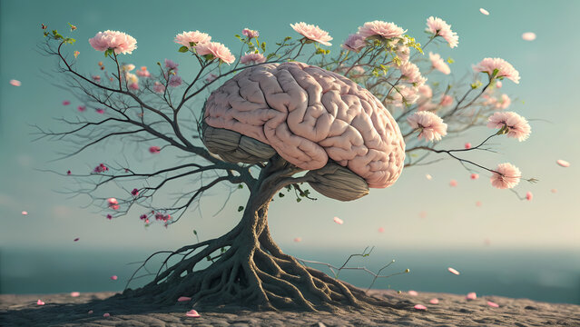 Human Head Made of Colorful Puzzle Pieces. Concept of Autism, Diversity, and Cognitive Awareness.