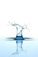 Fresh water splash dripped, purity, clean, blue, splash, wave, water