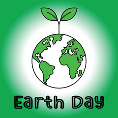 A green sprout growing from earth symbolizing environmental awareness and care