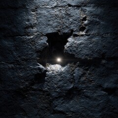 Dark Stone Wall with a Light Source.