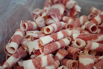 Thinly Sliced Raw Beef for Hot Pot or Shabu-Shabu