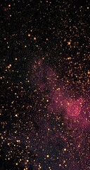 Vast expanse of space filled with nebulae and stars.