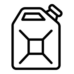 Gasoline canister line icon, petroleum concept. Vector graphics. Car oil sign on white background, style icon mobile or web design.