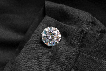 Crystal cufflink closeup