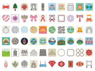 The Haven & Horizon Icons Set | High-Quality Vector Graphics for Home, Travel, and Wellness Design