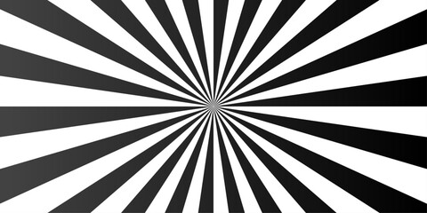 Sunburst pattern line vintage design. Flare sun beam banner vector illustration sun ray texture. Swirl line pattern starburst spiral radial striped backdrop design.	