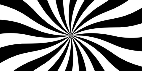 Sunburst pattern line vintage design. Flare sun beam banner vector illustration sun ray texture. Swirl line pattern starburst spiral radial striped backdrop design.	