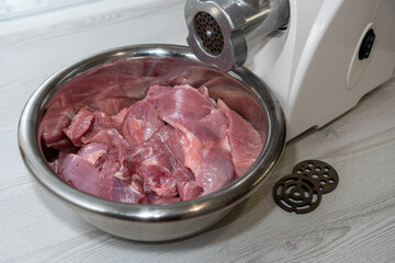 Raw meat, for making minced meat