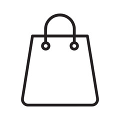 shopping bag black silhouette vector
