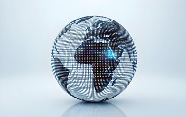 Explore the interconnected world with a glowing network globe showcasing Africa's connectivity