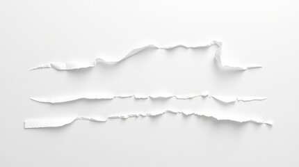 ripped element set of torn paper edges isolated with clipping path on background. torn paper texture, ripped of paper designs set  