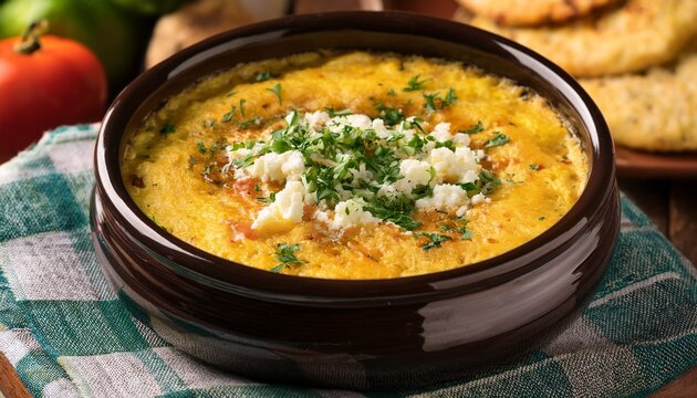 Paraguayan Sopa Paraguaya Cornbread With Cheese And Herbs