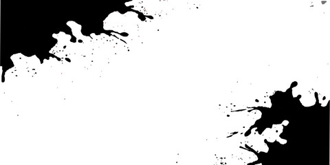 Obraz premium Black and colorful ink splat grunge paint texture background illustration for art design