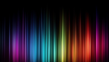 Fototapeta premium Abstract Colorful Vertical Lines Graphic Design Black Background