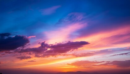 Obraz premium Colorful Sunset Twilight Sky Nature Background