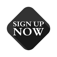 Sign up button icon isolated on transparent background