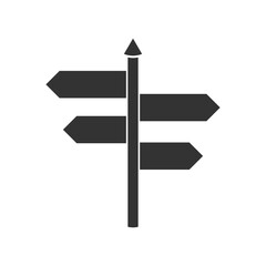 Signpost icon isolated on transparent background