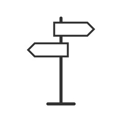 Signpost icon isolated on transparent background