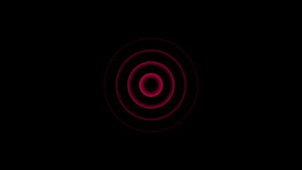 Pink Neon Concentric Circles Pulsating on Black Background abstract dark