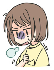 動悸がする女性２