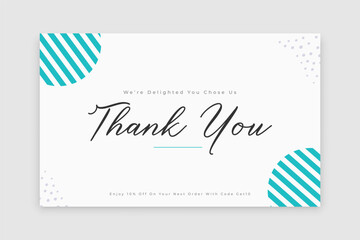 Modern Thank You Card Design for Business Appreciation and Customer Gift